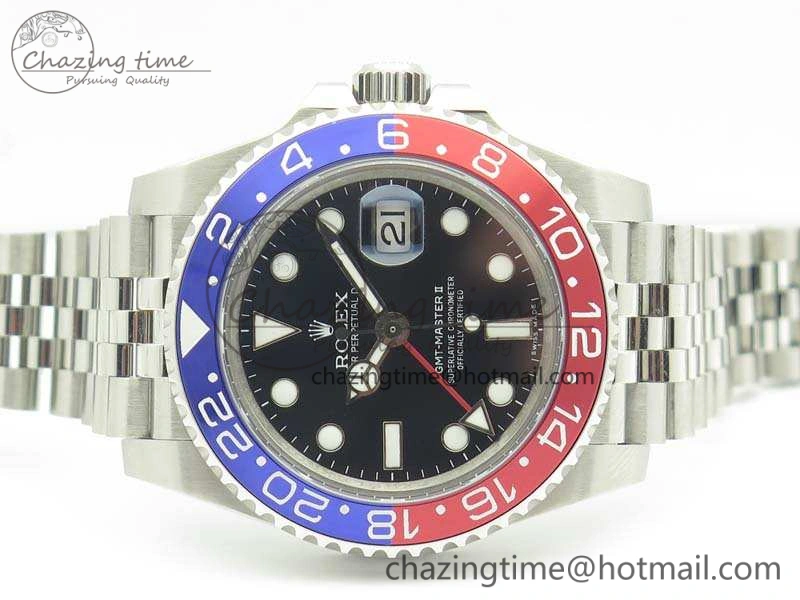 GMT-Master II 126710 BLRO 904L GMF Best Edition Black Dial On 904L Jubilee Bracelet A2836