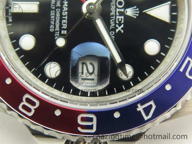 GMT-Master II 126710 BLRO 904L GMF Best Edition Black Dial On 904L Jubilee Bracelet A2836