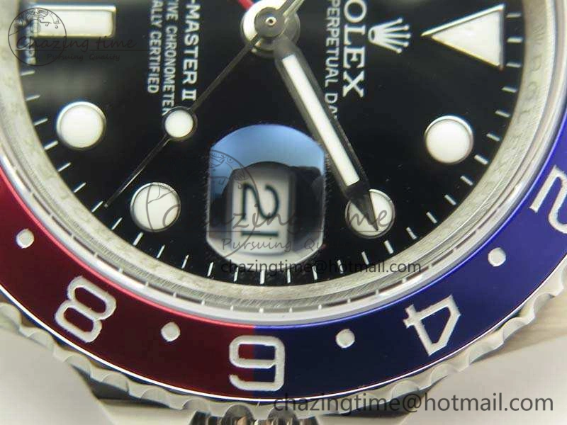 GMT-Master II 126710 BLRO 904L GMF Best Edition Black Dial On 904L Jubilee Bracelet A2836