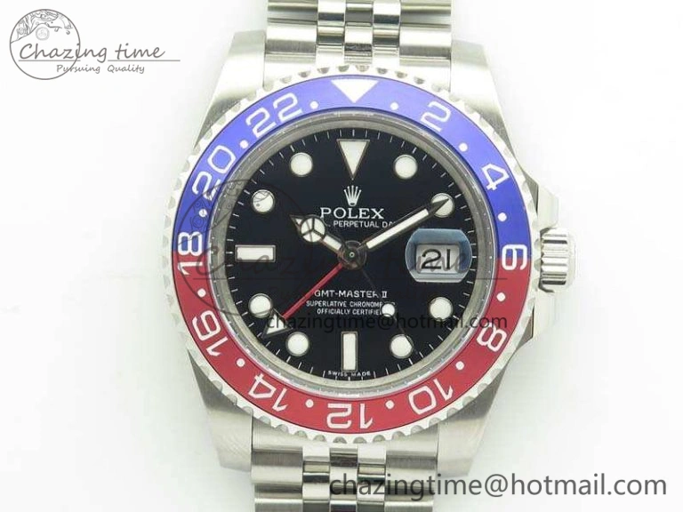 GMT-Master II 126710 BLRO 904L GMF Best Edition Black Dial On 904L Jubilee Bracelet A2836