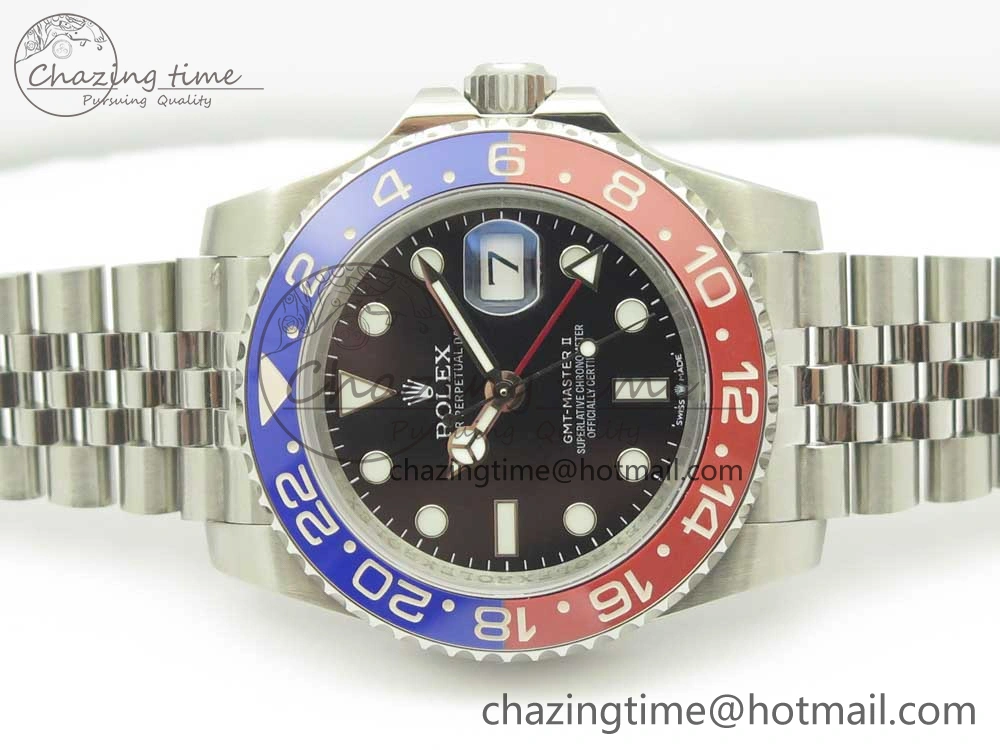 GMT-Master II 126710 BLRO 904L Real Ceramic Bezel DJF Best Edition Black Dial on 904L Jubilee Bracelet A2836