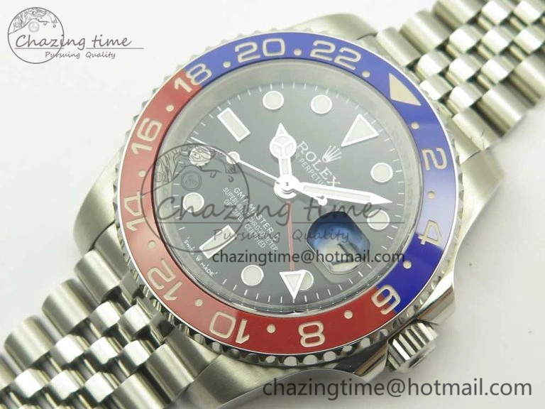 GMT-Master II 126710 BLRO 904L Real Ceramic Bezel DJF Best Edition Black Dial on 904L Jubilee Bracelet A2836