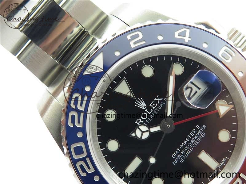 GMT Master II 126710 BLRO 904L SS MIF 1:1 Best Edition on Oyster Bracelet SA3186 CHS
