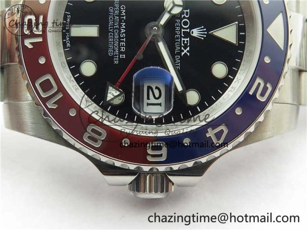 GMT Master II 126710 BLRO 904L SS MIF 1:1 Best Edition on Oyster Bracelet SA3186 CHS