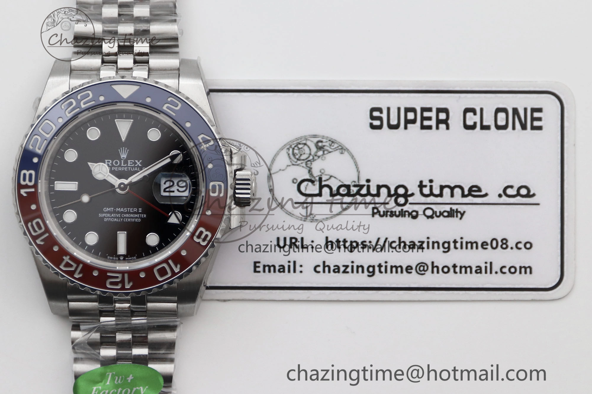 GMT Master II 126710 BLRO 904L SS TW+ Best Edition on Jubilee Bracelet VR3285 CHS