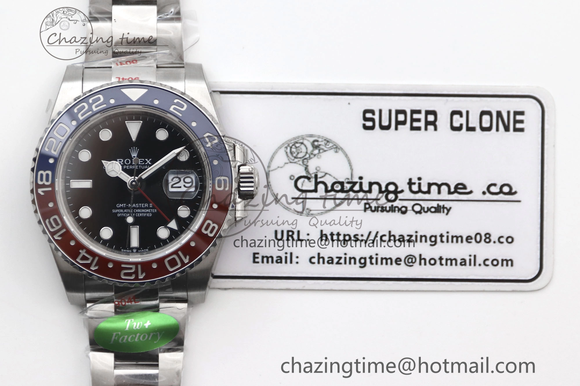GMT Master II 126710 BLRO 904L SS TW+ Best Edition on Oyster Bracelet VR3285 CHS