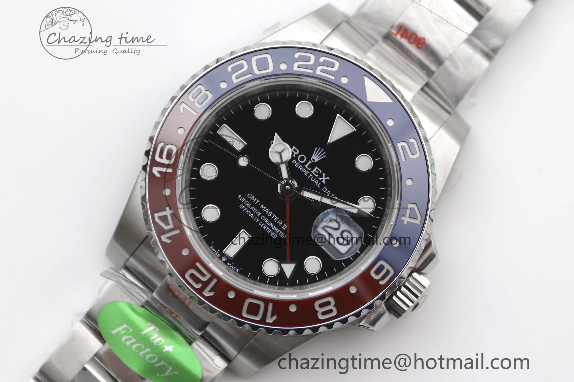GMT Master II 126710 BLRO 904L SS TW+ Best Edition on Oyster Bracelet VR3285 CHS
