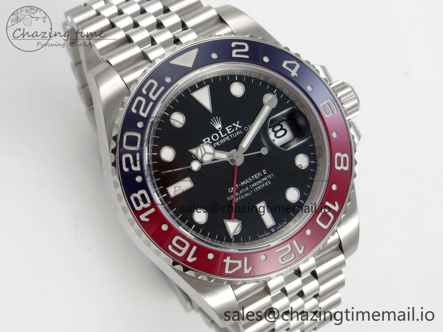 GMT-Master II 126710 BLRO 904L SS VSF 1:1 Best Edition Black Dial On Jubilee Bracelet DD3285 CHS V3
