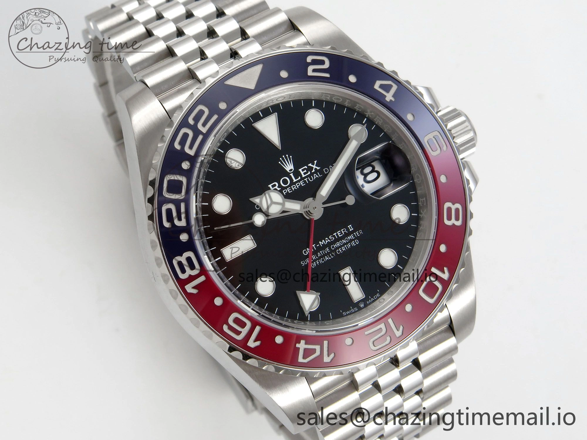 GMT-Master II 126710 BLRO 904L SS VSF 1:1 Best Edition Black Dial On Jubilee Bracelet DD3285 CHS V3