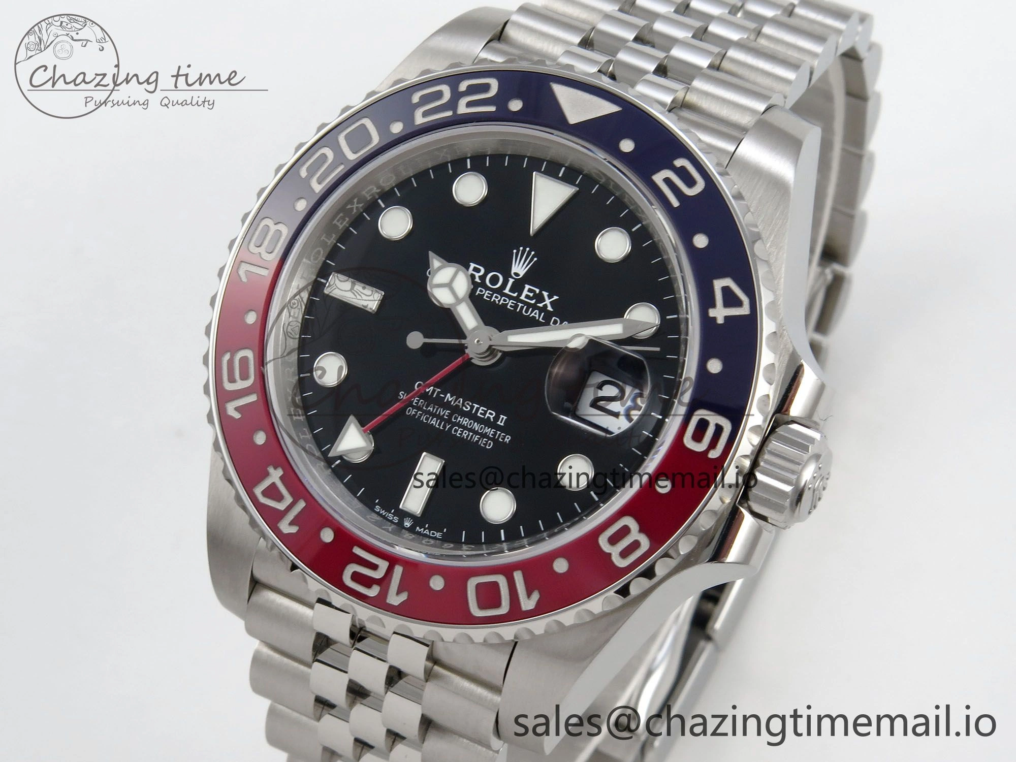 GMT-Master II 126710 BLRO 904L SS VSF 1:1 Best Edition Black Dial On Jubilee Bracelet DD3285 CHS V3