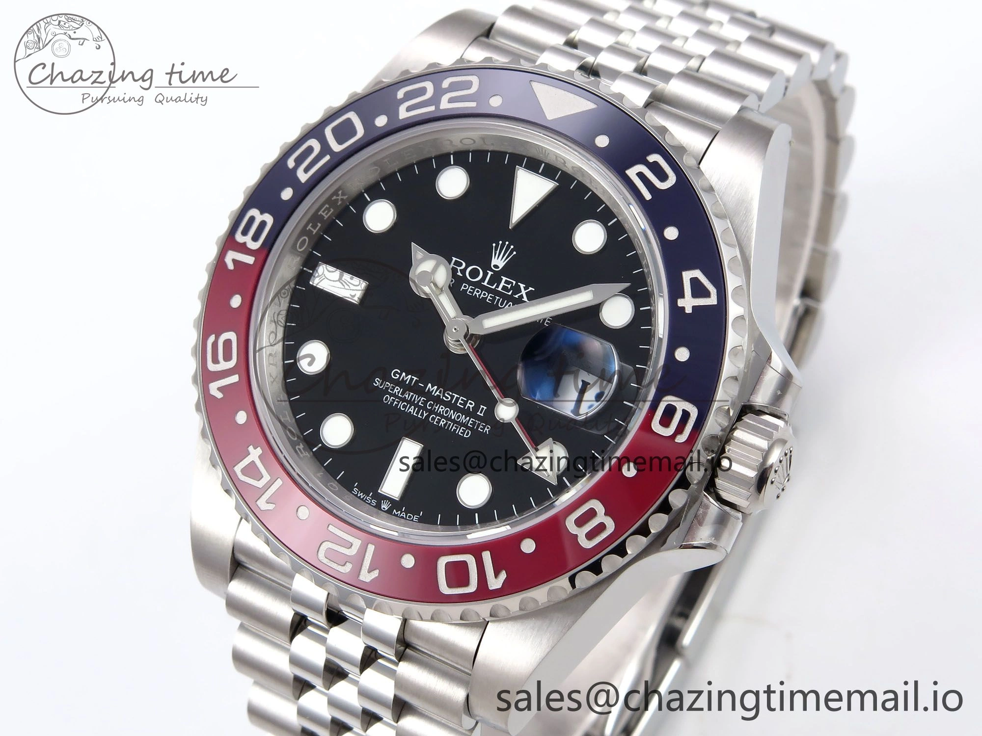 GMT-Master II 126710 BLRO 904L THBF 1:1 Best Edition on Jubilee Bracelet SH3285 CHS