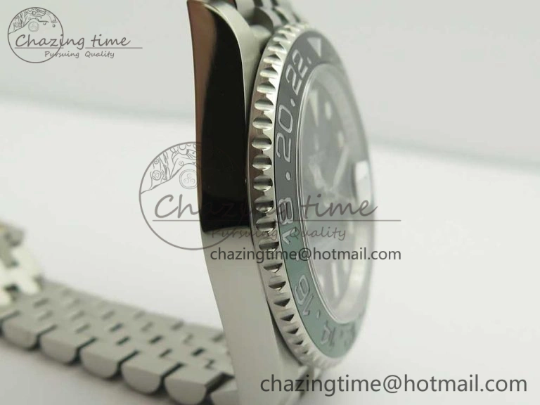 GMT-Master II 126710 BLRO BPF Black Green Ceramic Bezel SS Black Dial on SS Jubilee Bracelet A2836