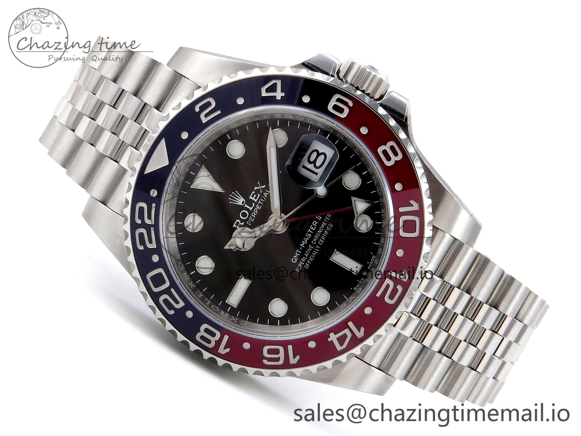GMT-Master II 126710 BLRO Blue Red Ceramic ARF Best Edition on Jubilee Bracelet SH3285 V2