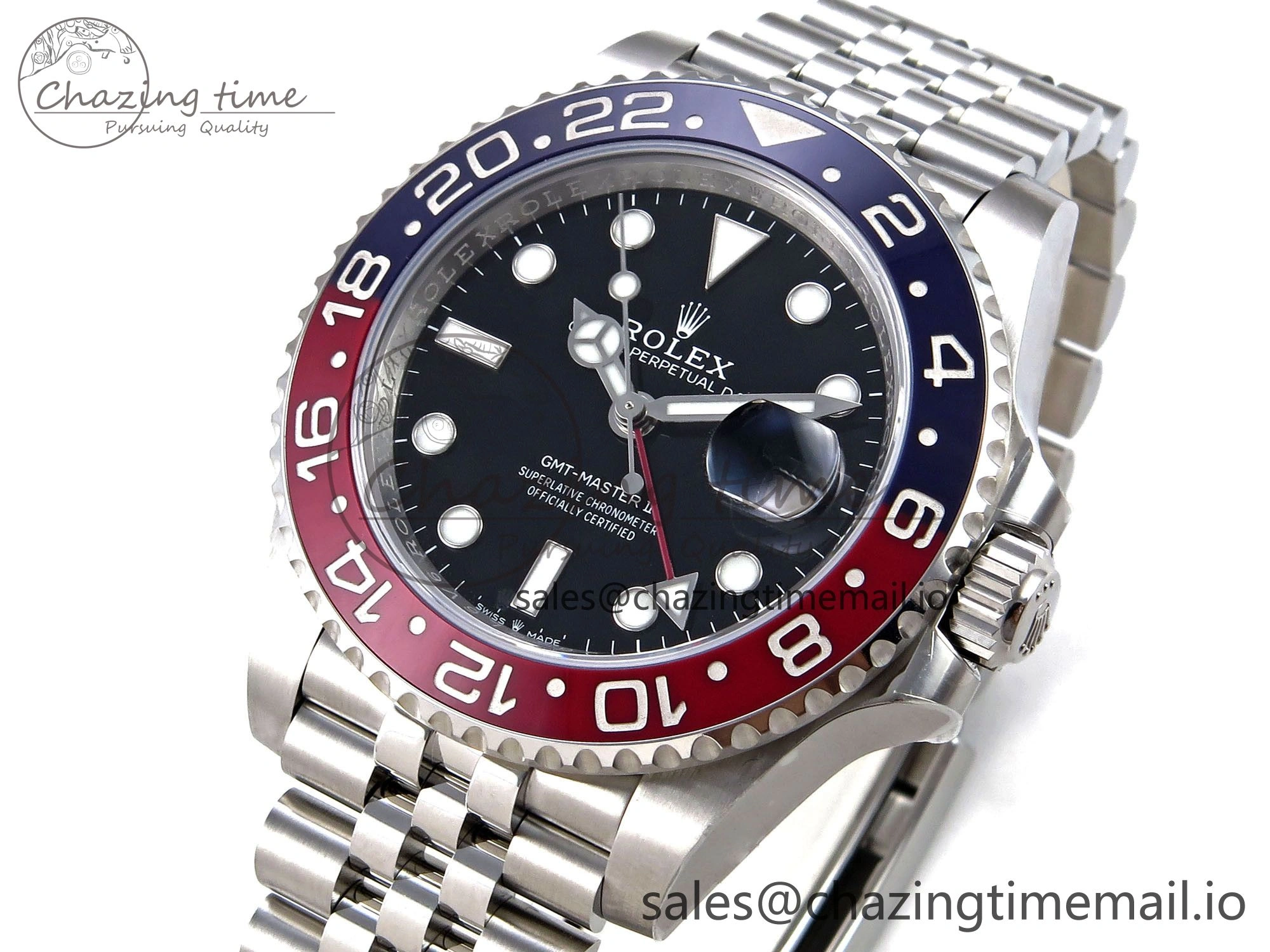 GMT-Master II 126710 BLRO Blue Red Ceramic ARF Best Edition on Jubilee Bracelet SH3285 V2