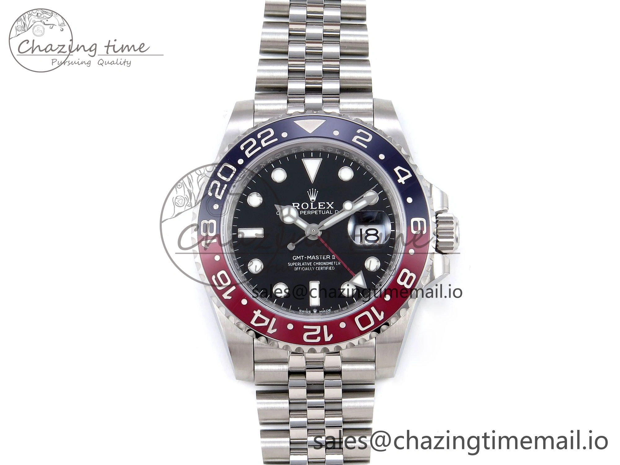GMT-Master II 126710 BLRO Blue Red Ceramic ARF Best Edition on Jubilee Bracelet SH3285 V2