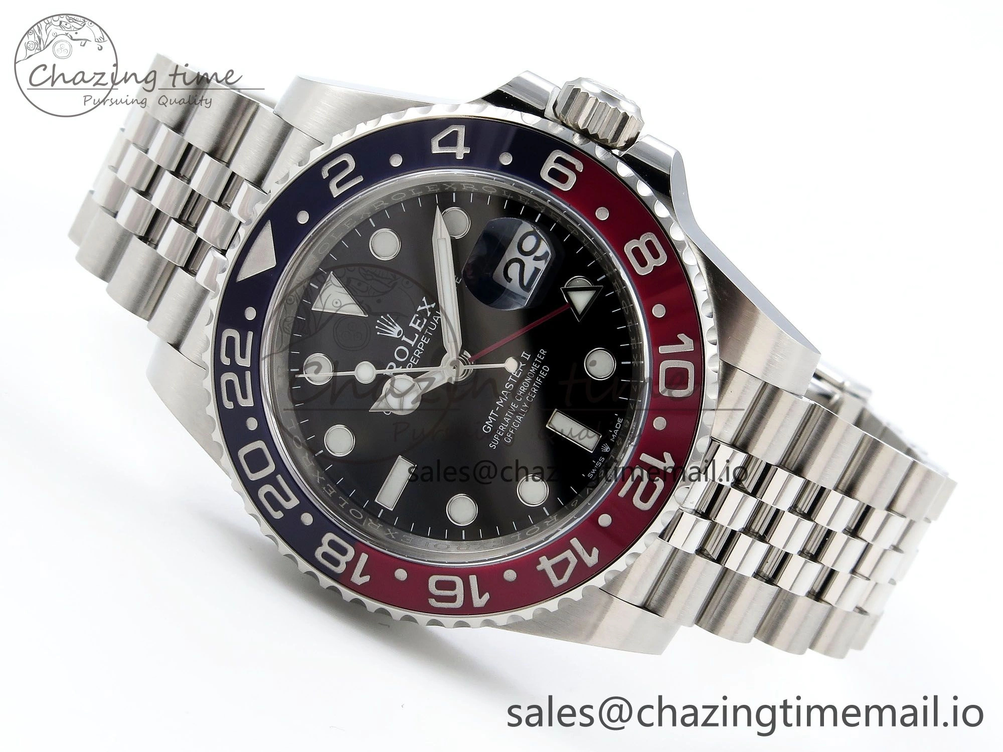 GMT-Master II 126710 BLRO Blue Red Ceramic Clean Factory Best Edition on Jubilee Bracelet DD3285 CHS V3