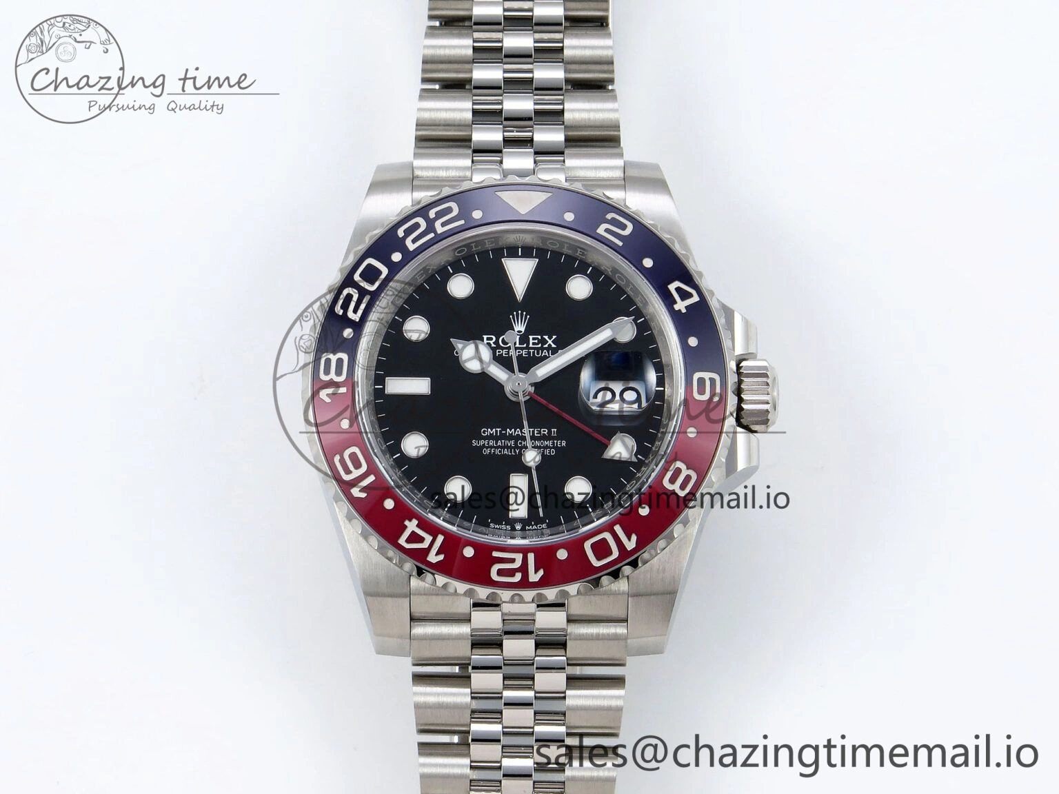 GMT-Master II 126710 BLRO Blue Red Ceramic Clean Factory Best Edition on Jubilee Bracelet DD3285 CHS V3