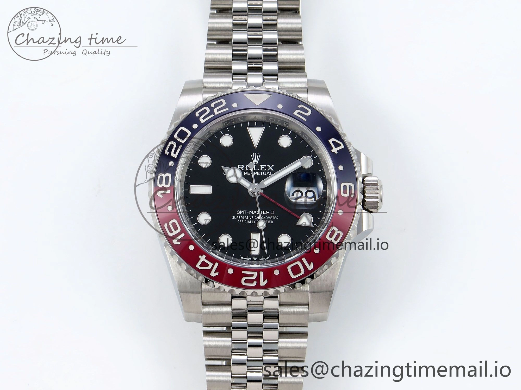 GMT-Master II 126710 BLRO Blue Red Ceramic Clean Factory Best Edition on Jubilee Bracelet DD3285 CHS V3