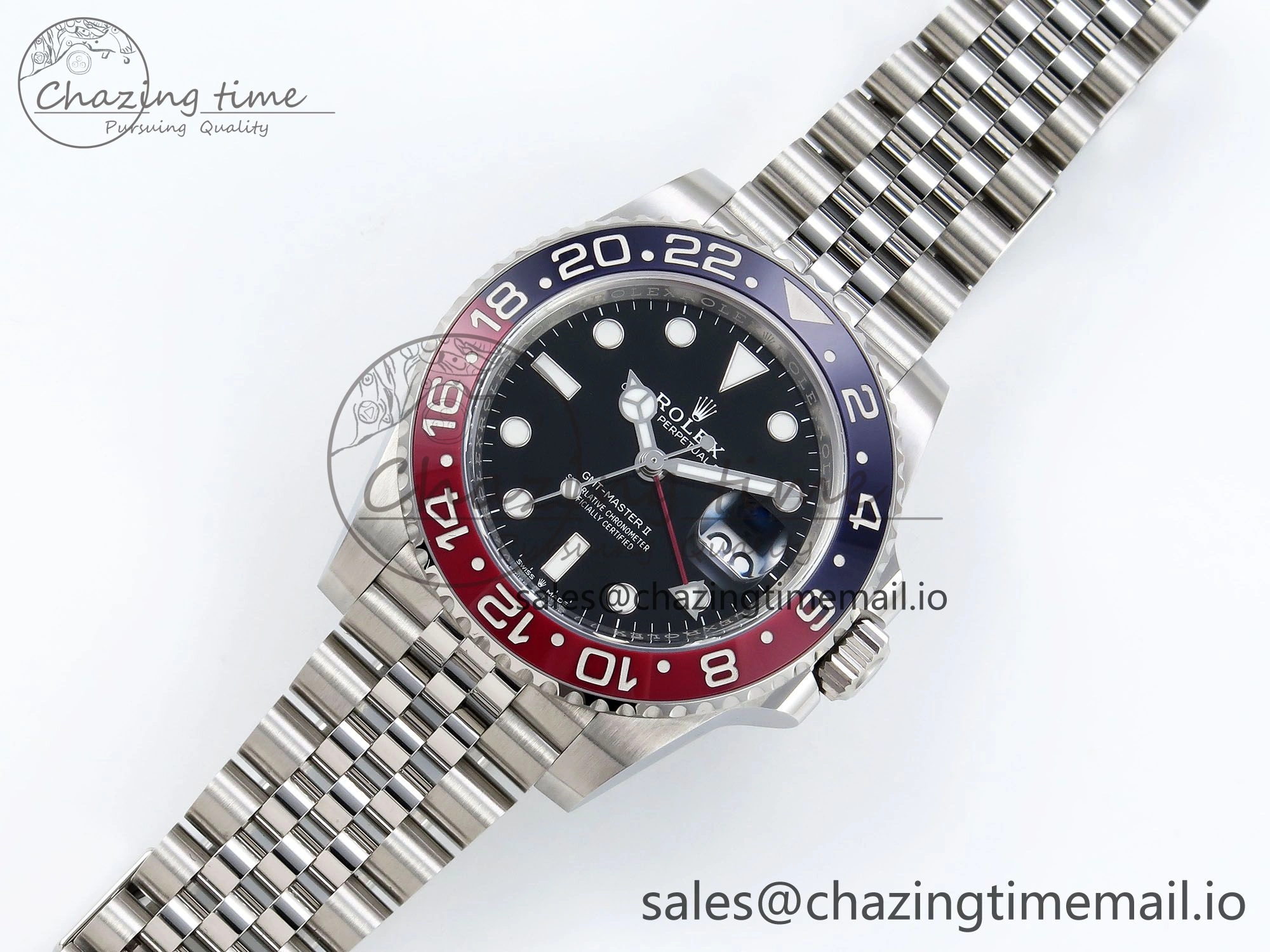 GMT-Master II 126710 BLRO Blue Red Ceramic Clean Factory Best Edition on Jubilee Bracelet DD3285 CHS V3