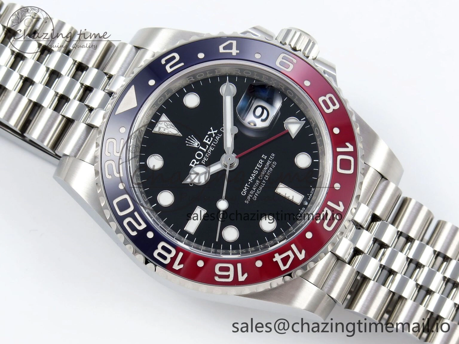 GMT-Master II 126710 BLRO Blue Red Ceramic Clean Factory Best Edition on Jubilee Bracelet DD3285 CHS V3
