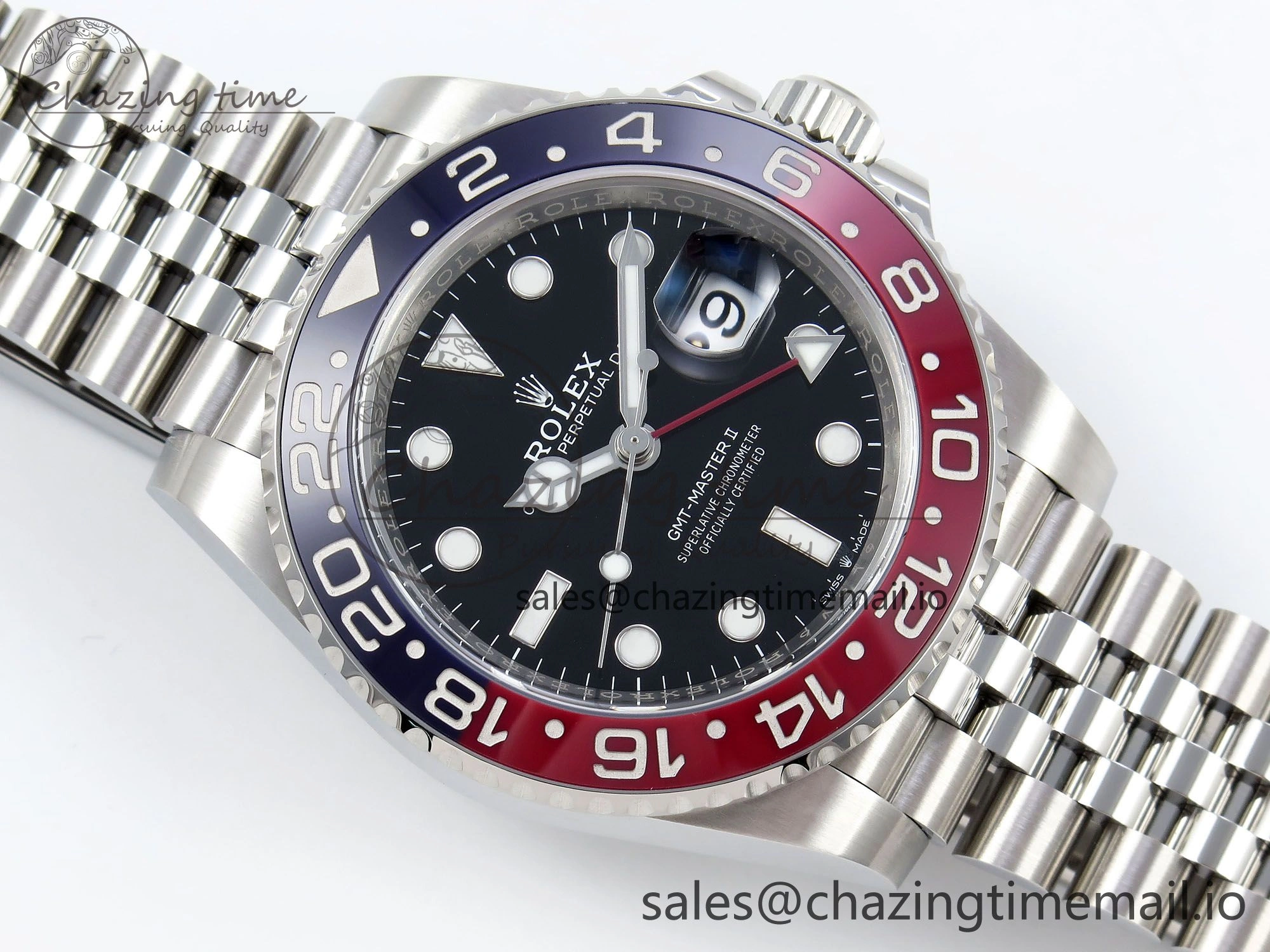 GMT-Master II 126710 BLRO Blue Red Ceramic Clean Factory Best Edition on Jubilee Bracelet DD3285 CHS V3