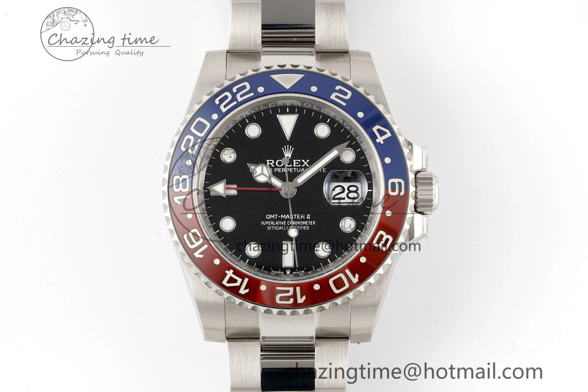 GMT-Master II 126710 BLRO Blue Red Ceramic Clean Factory Best Edition on Oyster Bracelet DD3285 CHS V3