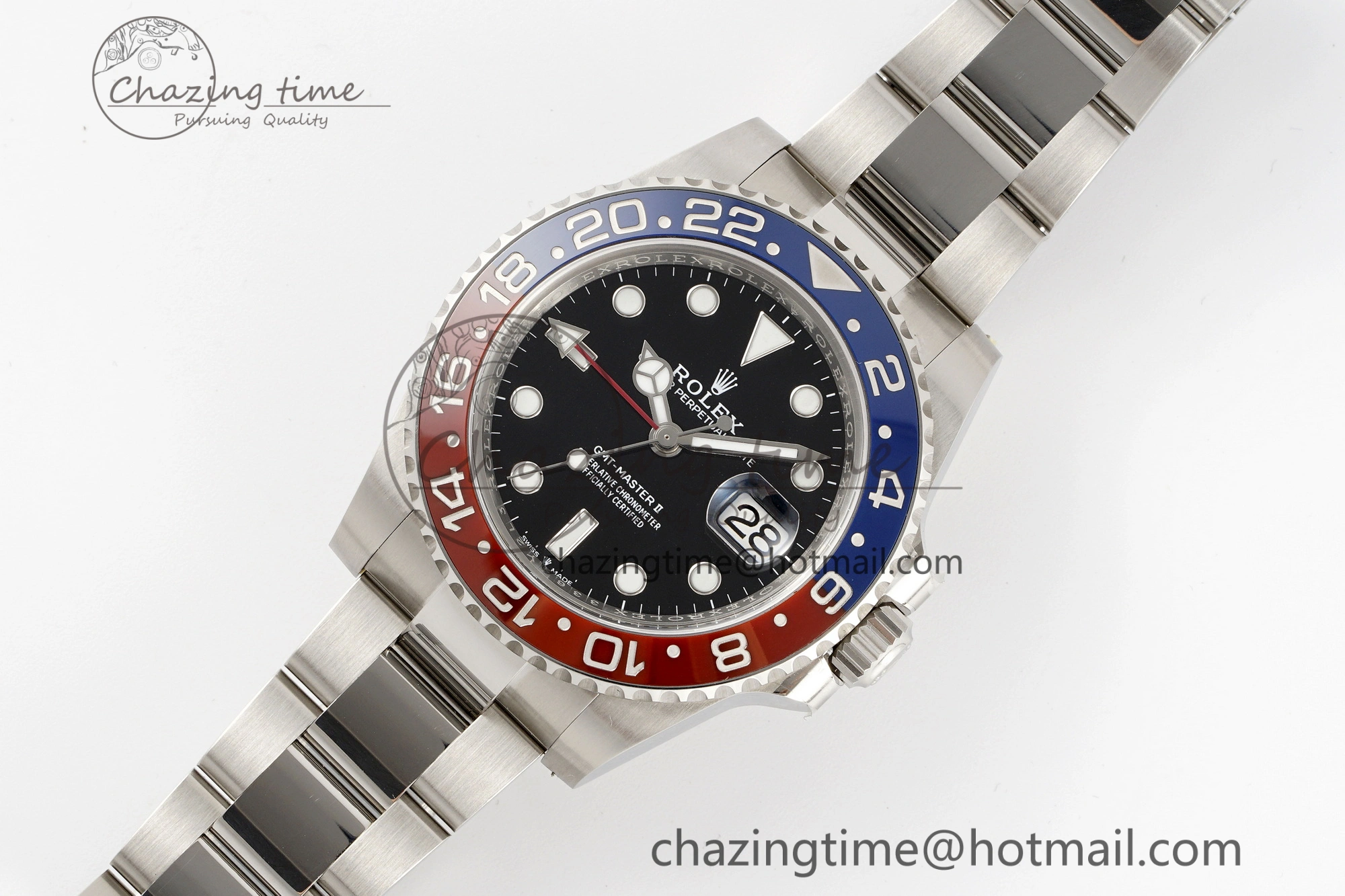 GMT-Master II 126710 BLRO Blue Red Ceramic Clean Factory Best Edition on Oyster Bracelet DD3285 CHS V3