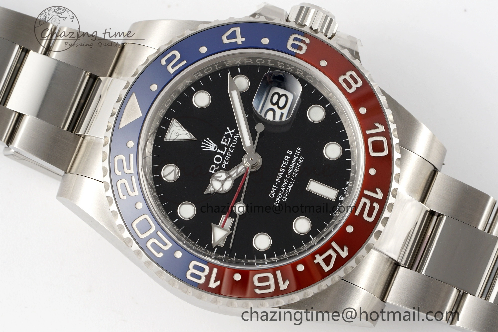 GMT-Master II 126710 BLRO Blue Red Ceramic Clean Factory Best Edition on Oyster Bracelet DD3285 CHS V3