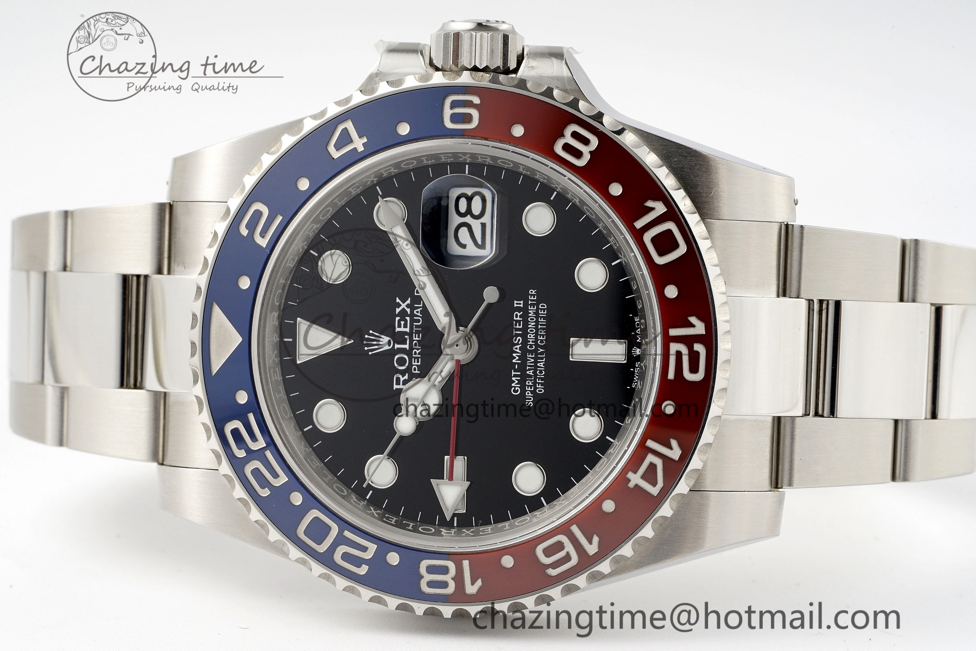 GMT-Master II 126710 BLRO Blue Red Ceramic Clean Factory Best Edition on Oyster Bracelet DD3285 CHS V3