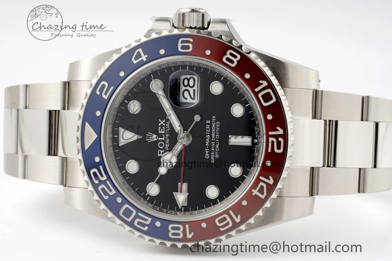 GMT-Master II 126710 BLRO Blue Red Ceramic Clean Factory Best Edition on Oyster Bracelet DD3285 CHS