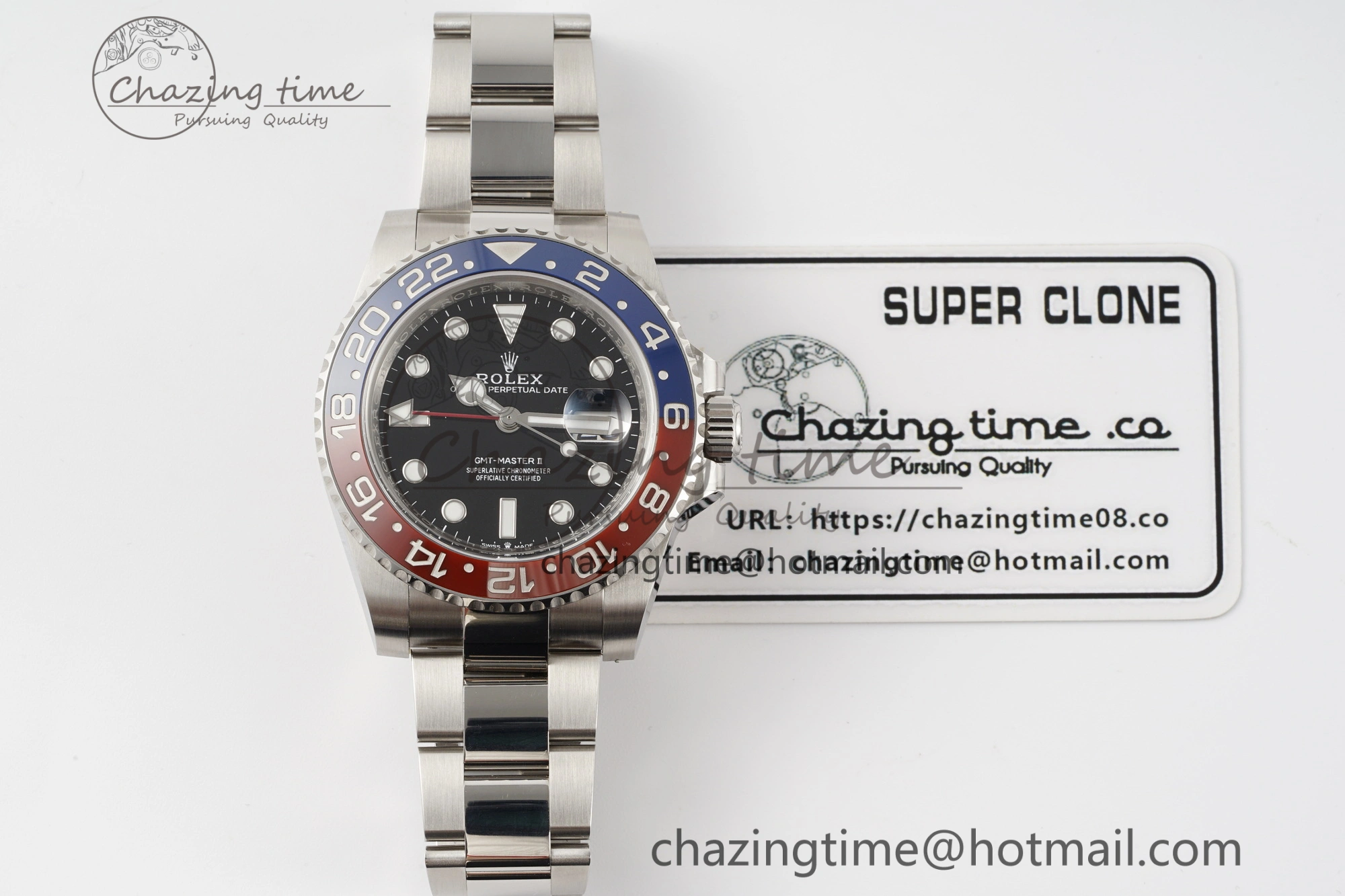 GMT-Master II 126710 BLRO Blue Red Ceramic Clean Factory Best Edition on Oyster Bracelet DD3285 CHS