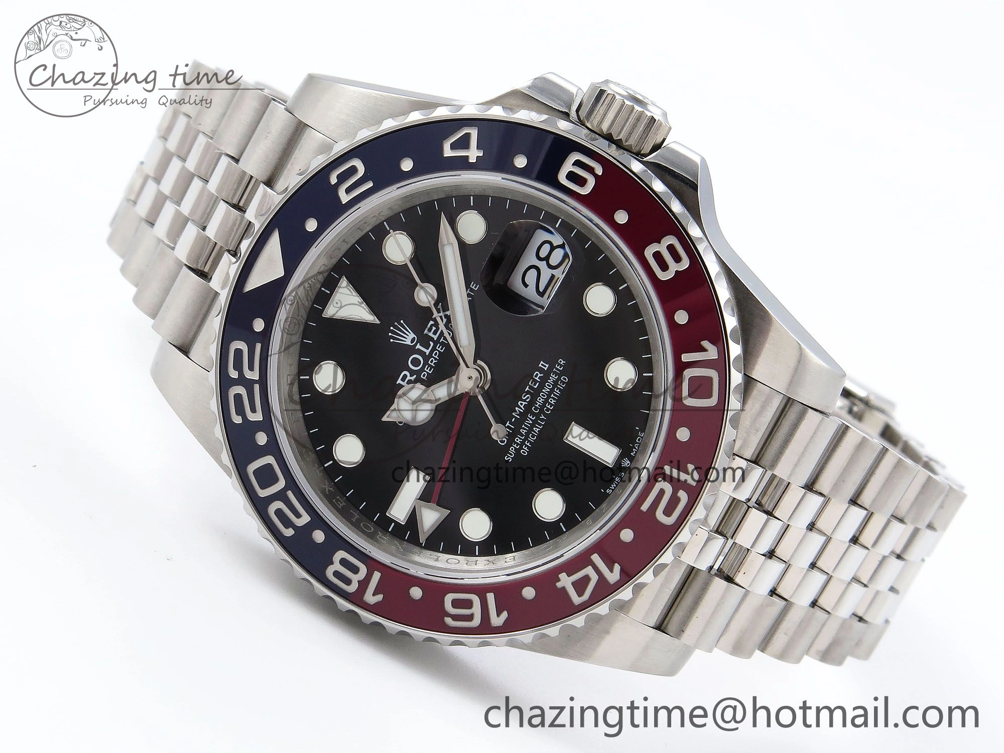 GMT-Master II 126710 BLRO Blue Red Ceramic QF 1:1 Best Edition on Jubilee Bracelet VR3285 CHS