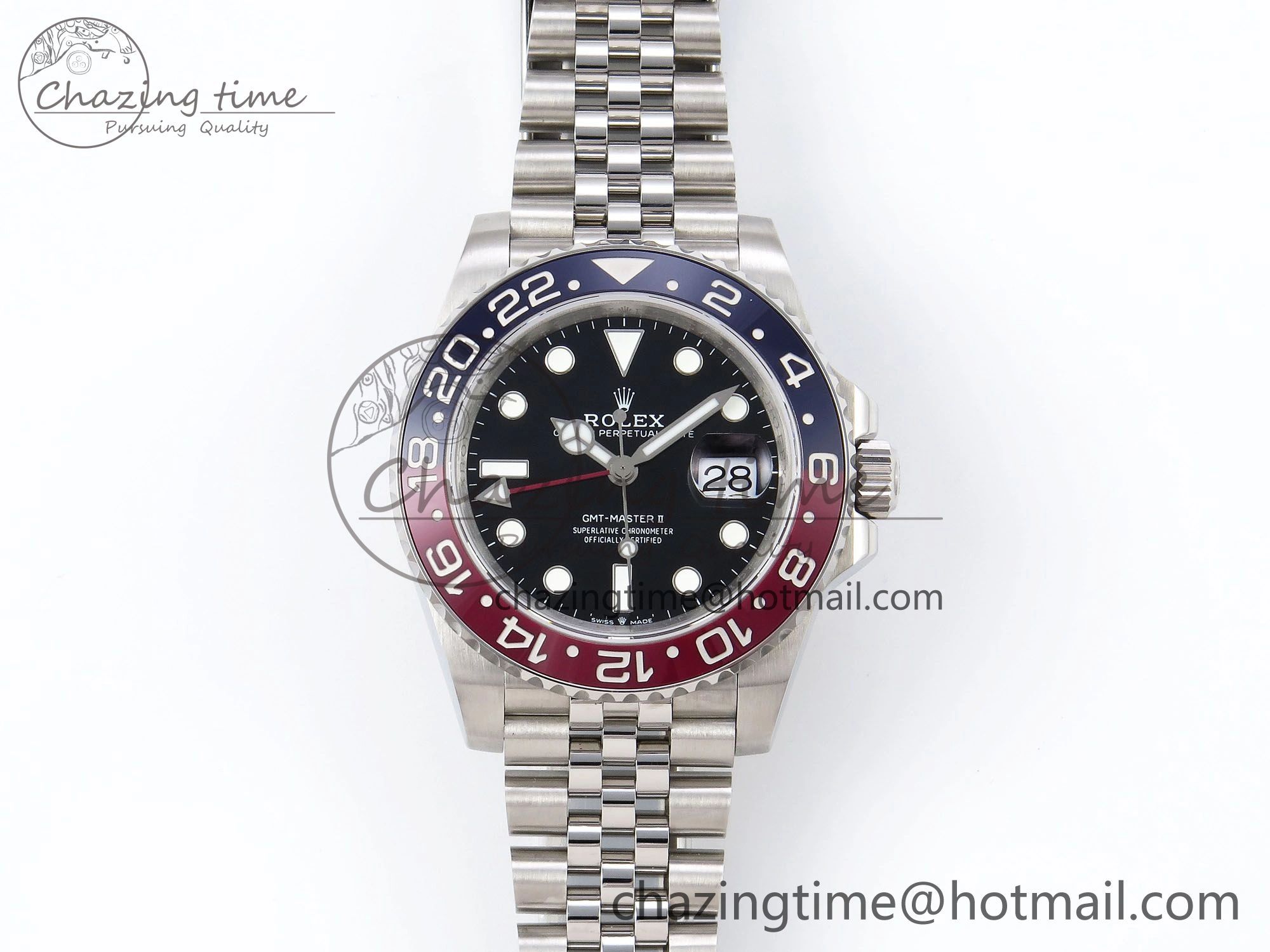 GMT-Master II 126710 BLRO Blue Red Ceramic QF 1:1 Best Edition on Jubilee Bracelet VR3285 CHS