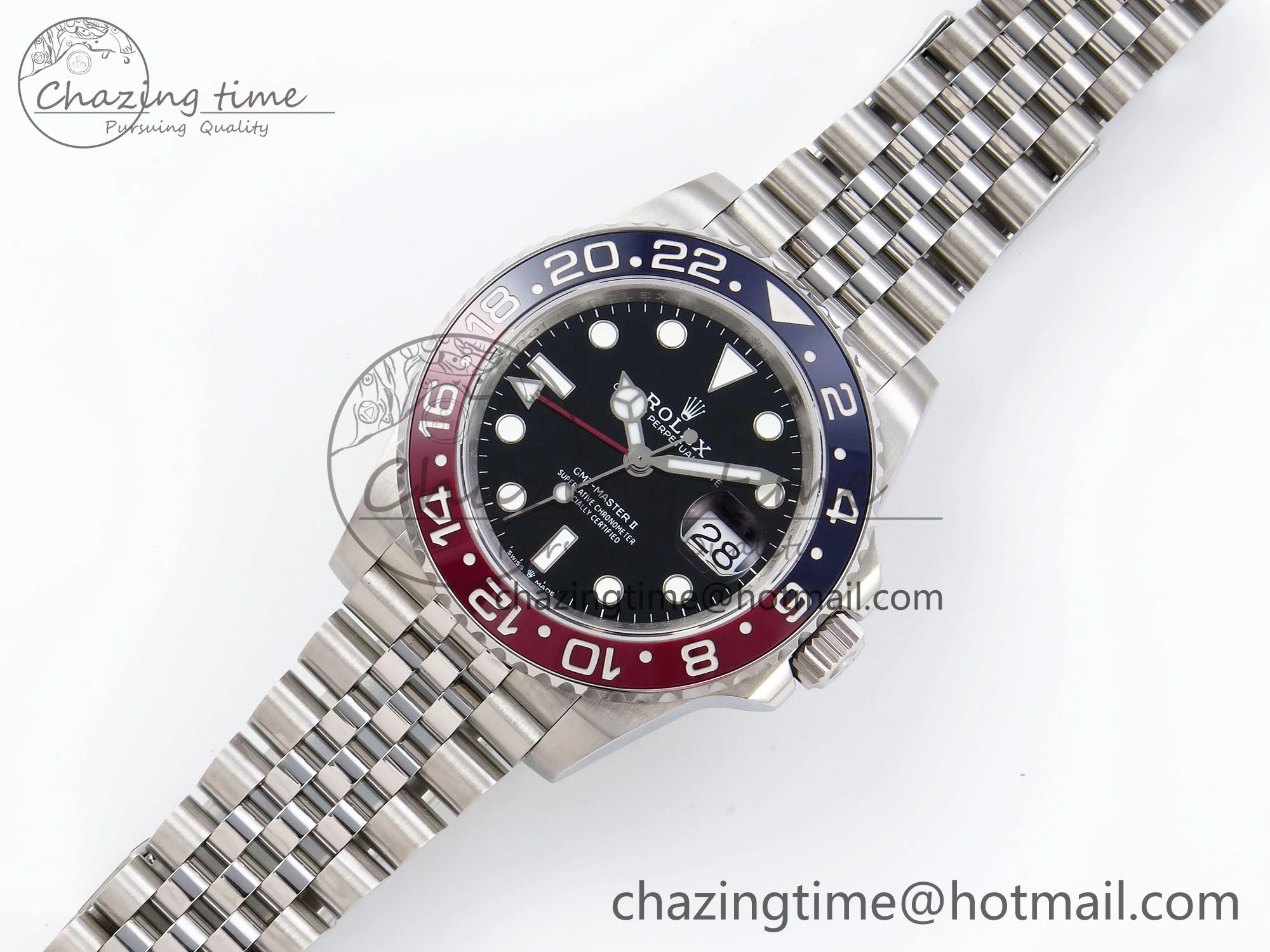 GMT-Master II 126710 BLRO Blue Red Ceramic QF 1:1 Best Edition on Jubilee Bracelet VR3285 CHS