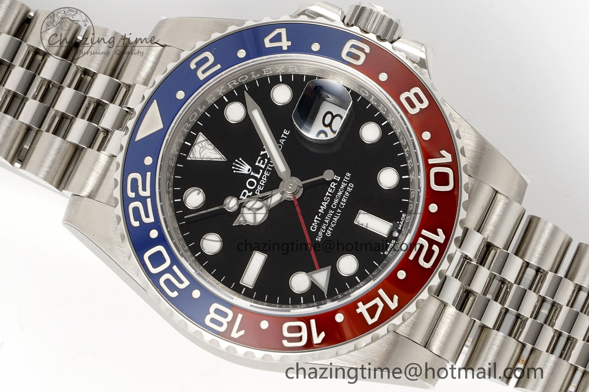 GMT Master II 126710 BLRO Pepsi 904L SS C+F 1:1 Best Edition Black Dial on Jubilee Bracelet SH3285 CHS