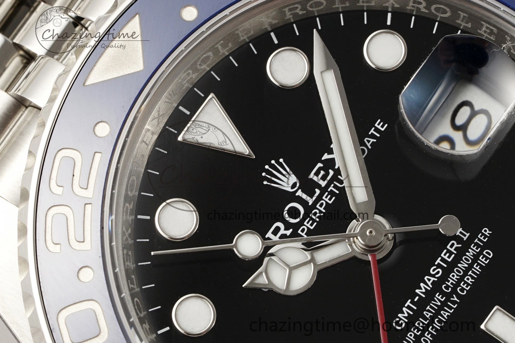GMT Master II 126710 BLRO Pepsi 904L SS C+F 1:1 Best Edition Black Dial on Jubilee Bracelet SH3285 CHS