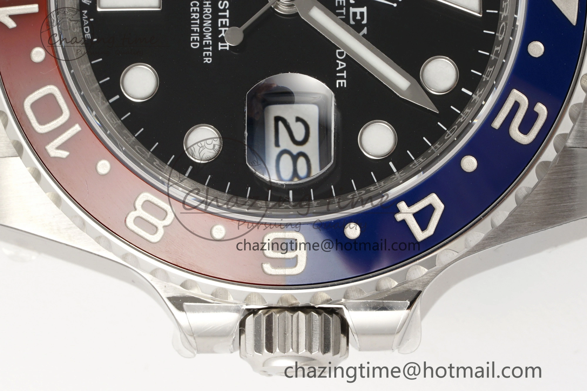 GMT Master II 126710 BLRO Pepsi 904L SS C+F 1:1 Best Edition Black Dial on Jubilee Bracelet SH3285 CHS