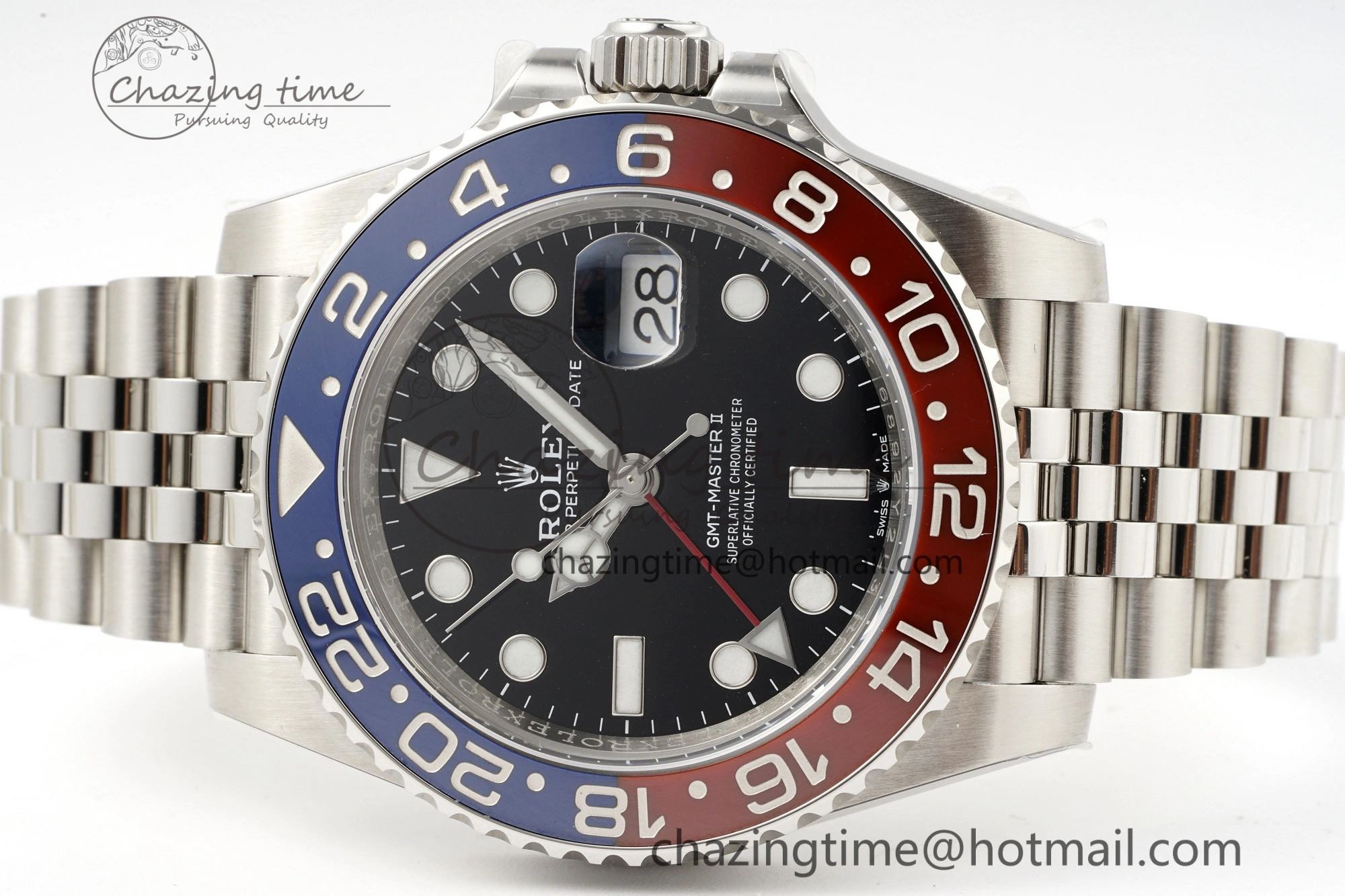 GMT Master II 126710 BLRO Pepsi 904L SS C+F 1:1 Best Edition Black Dial on Jubilee Bracelet SH3285 CHS