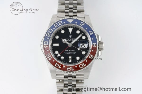 GMT Master II 126710 BLRO Pepsi 904L SS C+F 1:1 Best Edition Black Dial on Jubilee Bracelet VR3285 CHS