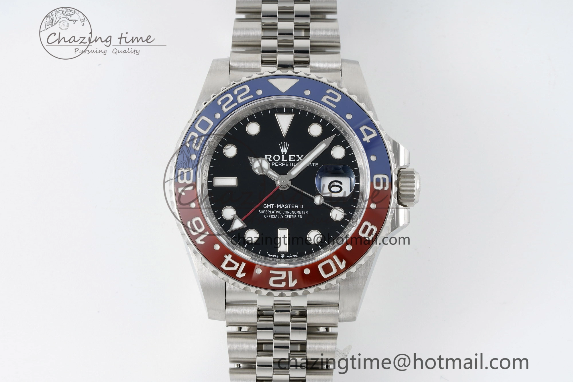 GMT Master II 126710 BLRO Pepsi 904L SS C+F 1:1 Best Edition Black Dial on Jubilee Bracelet VR3285 CHS