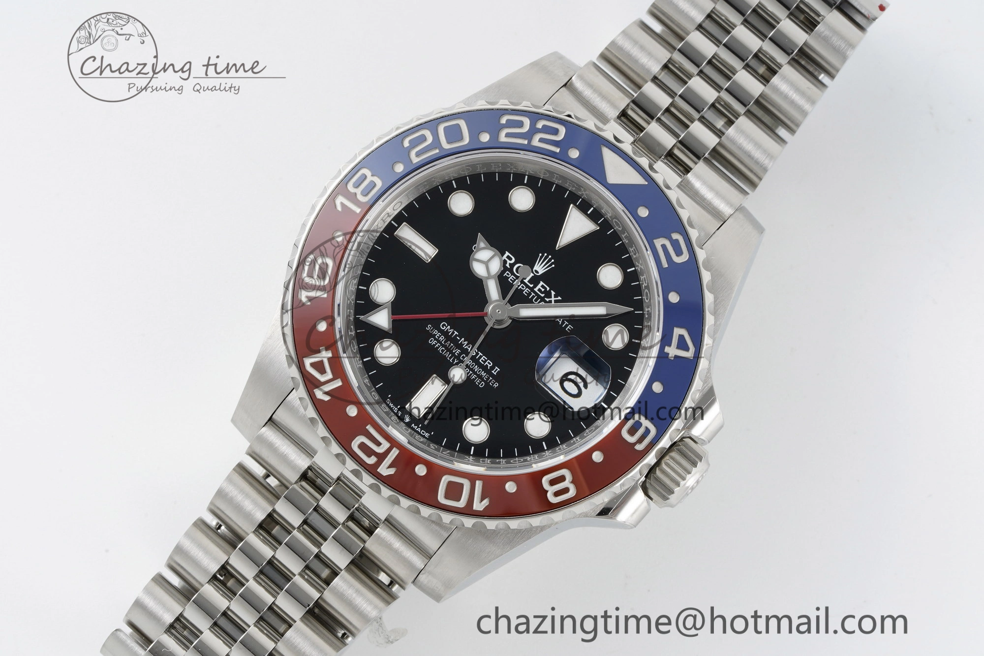 GMT Master II 126710 BLRO Pepsi 904L SS C+F 1:1 Best Edition Black Dial on Jubilee Bracelet VR3285 CHS