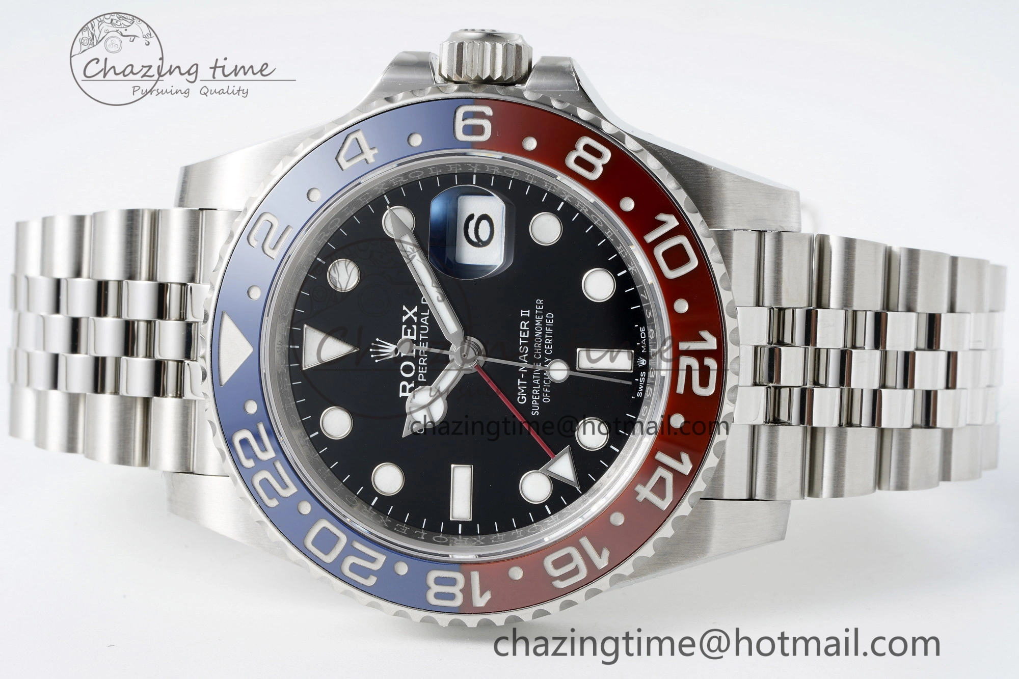 GMT Master II 126710 BLRO Pepsi 904L SS C+F 1:1 Best Edition Black Dial on Jubilee Bracelet VR3285 CHS