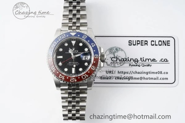 GMT Master II 126710 BLRO Pepsi 904L SS C+F 1:1 Best Edition Black Dial on Jubilee Bracelet VR3285 CHS