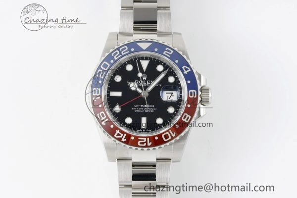 GMT Master II 126710 BLRO Pepsi 904L SS C+F 1:1 Best Edition Black Dial on Oyster Bracelet VR3285 CHS