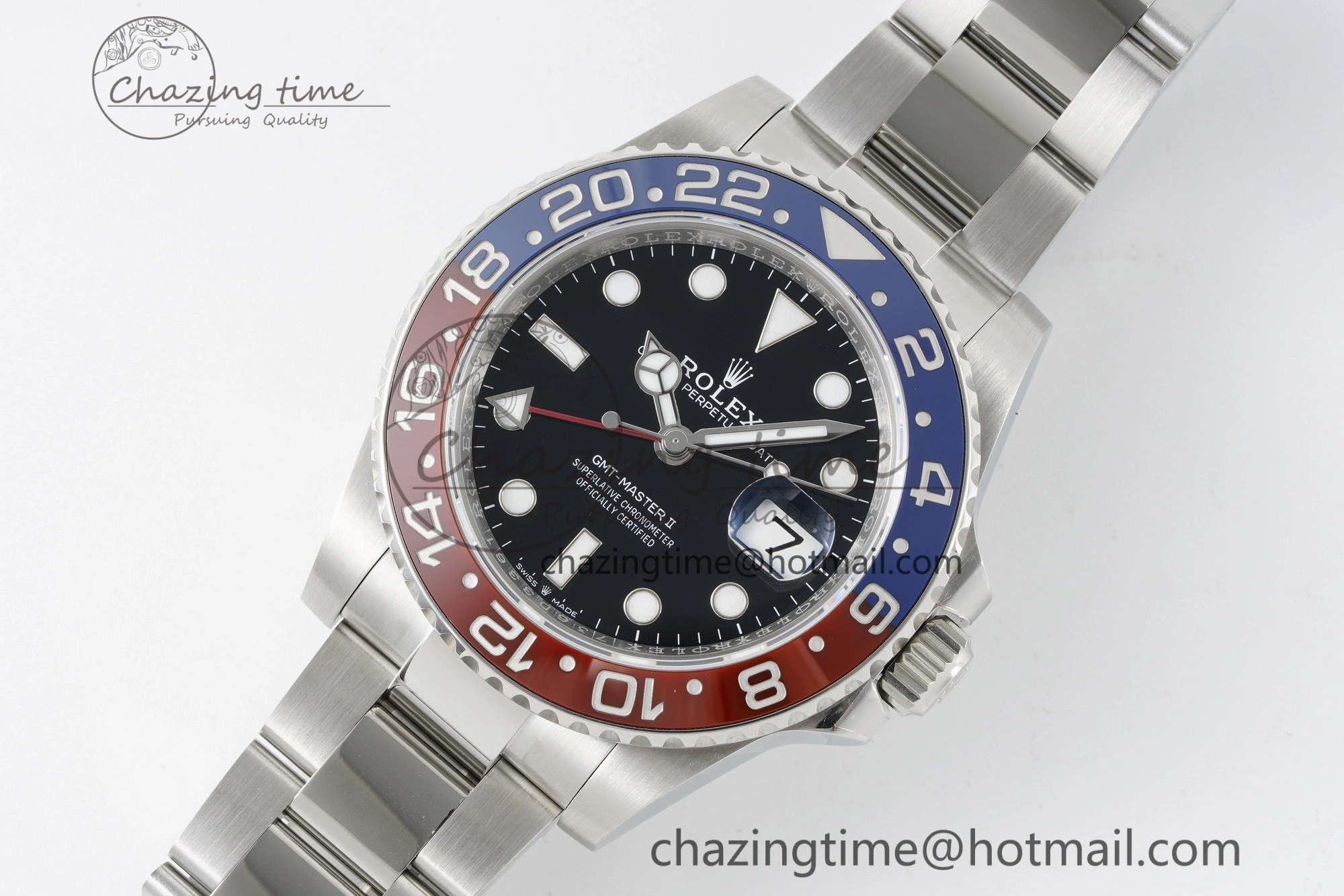 GMT Master II 126710 BLRO Pepsi 904L SS C+F 1:1 Best Edition Black Dial on Oyster Bracelet VR3285 CHS