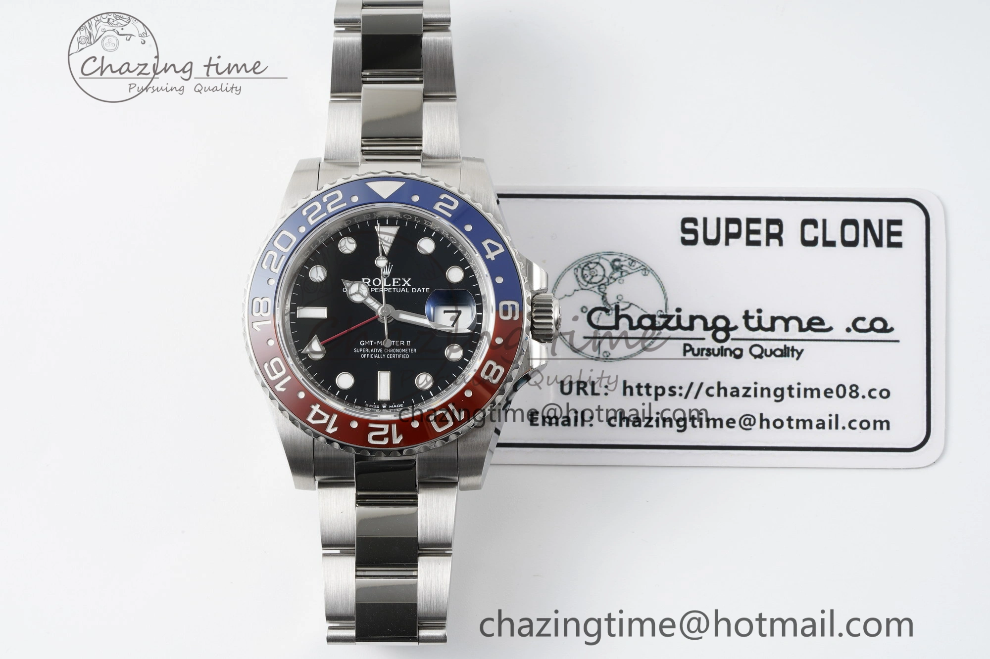 GMT Master II 126710 BLRO Pepsi 904L SS C+F 1:1 Best Edition Black Dial on Oyster Bracelet VR3285 CHS