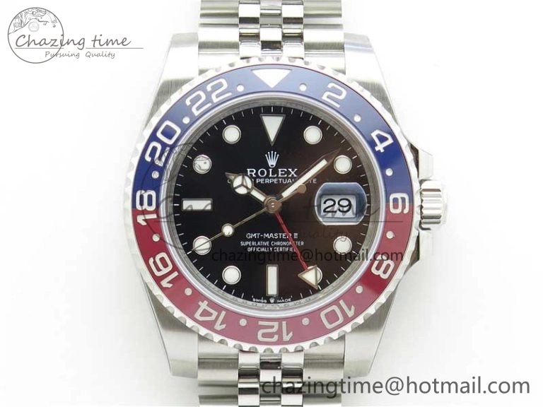 GMT-Master II 126710 BLRO Pepsi Red Blue Ceramic 904L Steel VRF 1:1 Best Edition SA3285 CHS MAX Version