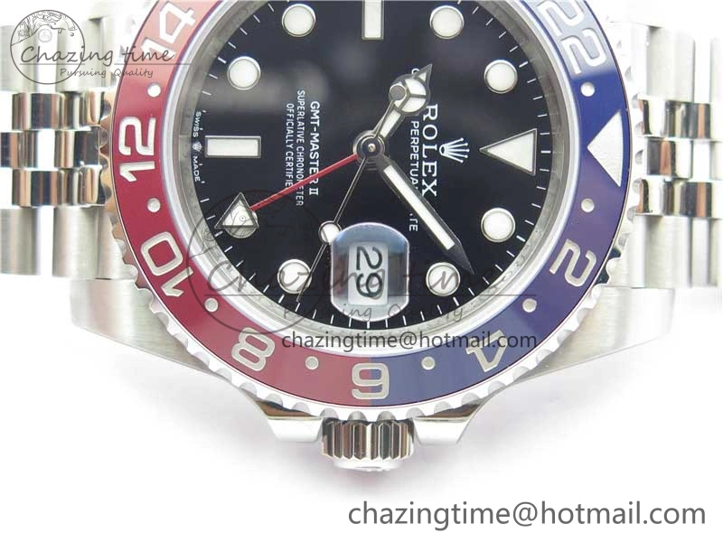 GMT-Master II 126710 BLRO Pepsi Red Blue Ceramic 904L Steel VRF 1:1 Best Edition SA3285 CHS MAX Version