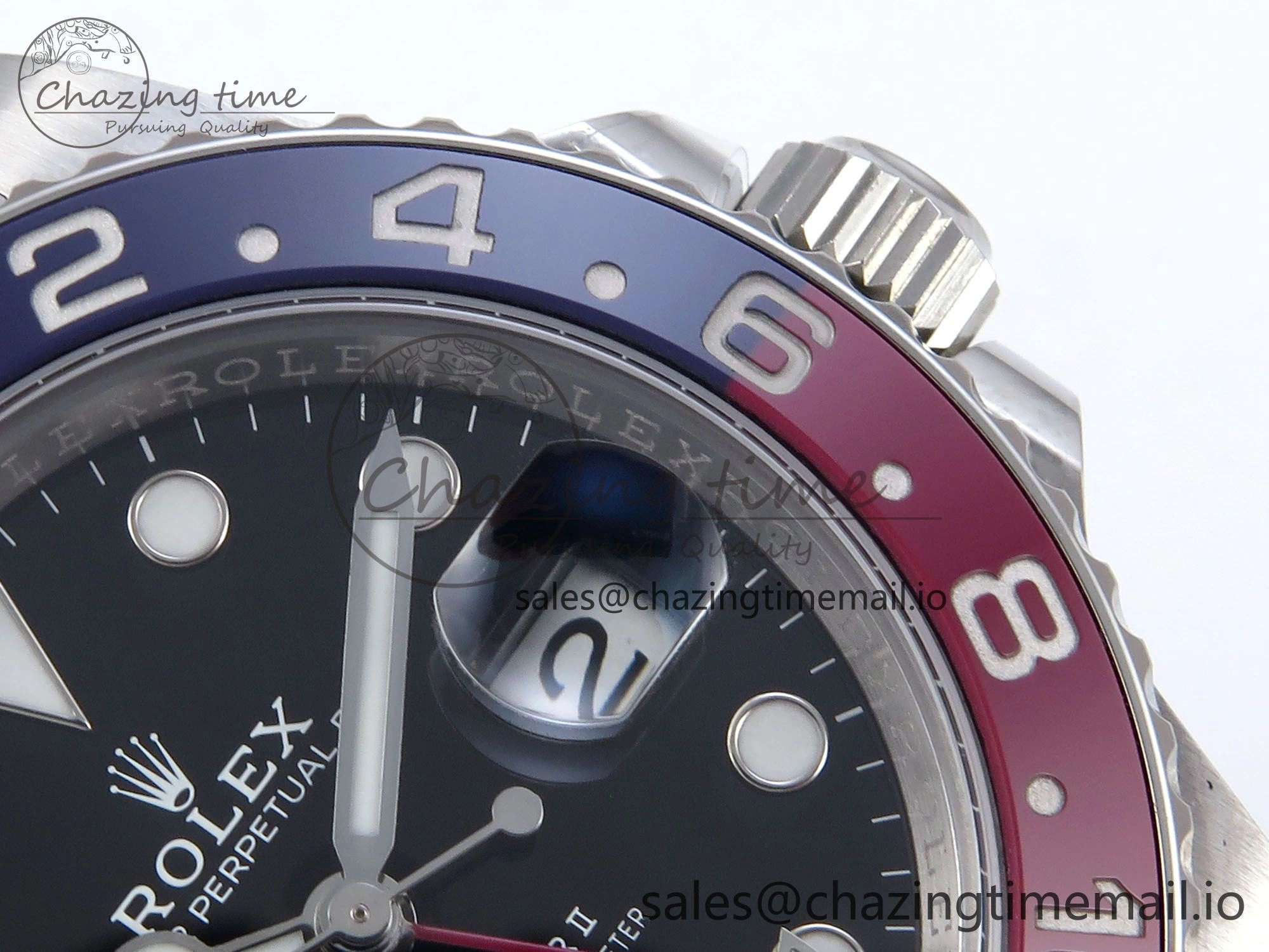 GMT Master II 126710 BLRO QF+ 1:1 Best Edition 904L Steel Black Dial Red Blue Bezel on SS Bracelet SH3285