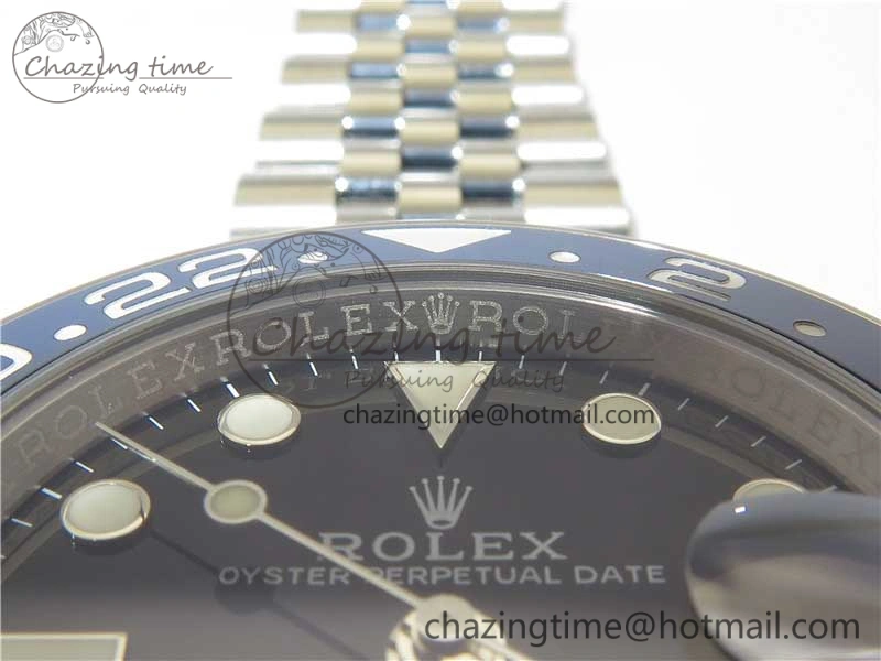 GMT Master II 126710 BLRO Real Ceramic 904L SS Noob 1:1 Best Edition on Bracelet A3285 (Correct Hand Stack)